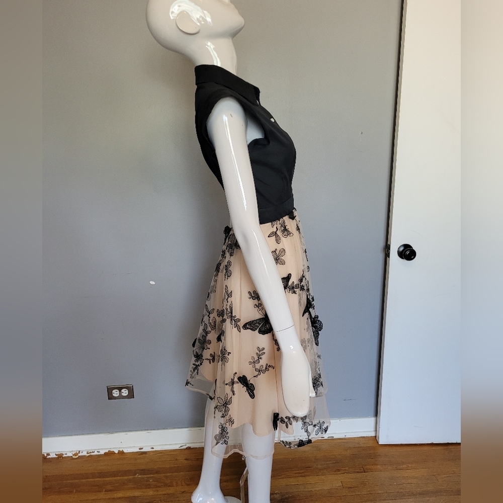 Retro Stage Butterfly Dress, BNWT, Size L - Picture 4 of 9